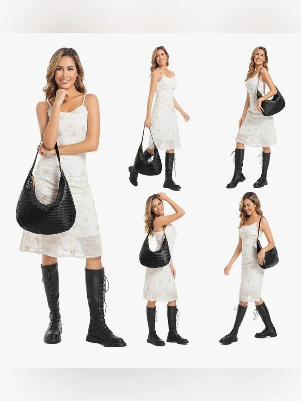 Woven Shoulder Handbag